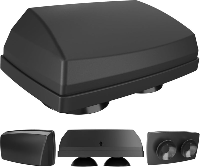 FLLIK 2 Pack EZ Pass Holder & Cover with Super Strong Suction Cups for Car Windshield Ezpass Mount Holder Toll Pass Transponder iPass Holder All Black - Image 2
